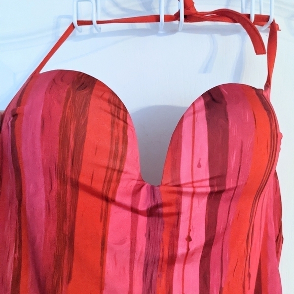 LA PERLA watercolor cosmic pink one piece swimsuit size 36B NEW A8 - Picture 6 of 9